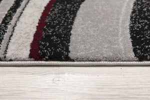 Homeroots 4' X 6' Gray Abstract Power Loom Area Rug  Polypropylene 393815