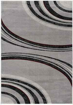 Homeroots 5' X 7' Gray Abstract Dhurrie Area Rug  Polypropylene 393816
