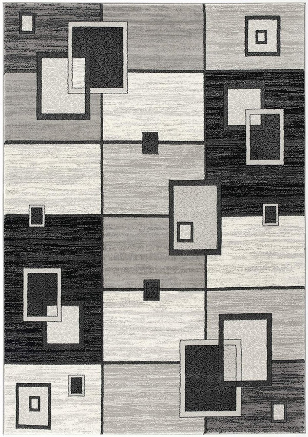 HomeRoots 10' Gray Abstract Power Loom Runner Rug – Modern Geometric Design for Stylish Entryways and Hallways 8' X 10' 393839
