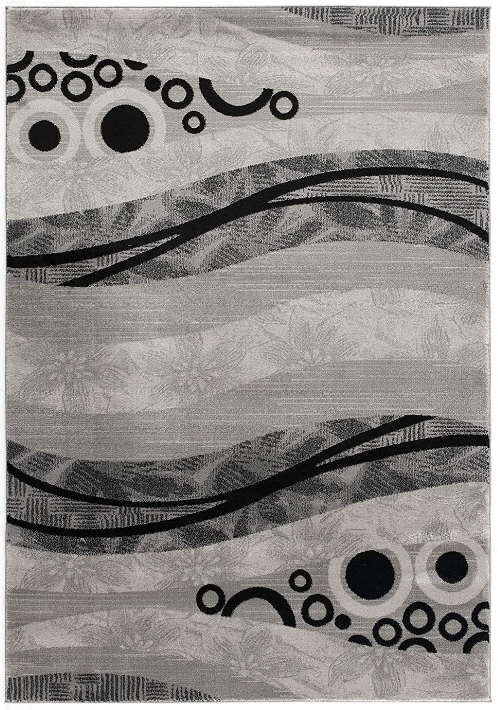 HomeRoots 10' Gray Abstract Runner Rug - Stylish Power-Loomed Design for Hallways, Entryways, and More 2' x 10' 393840