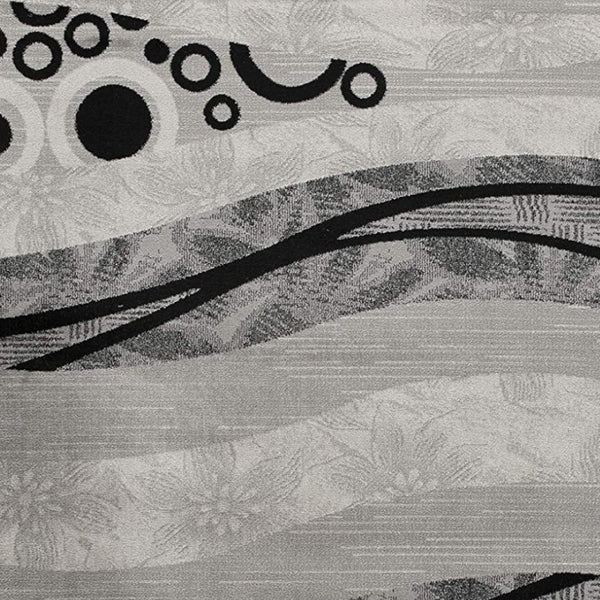 HomeRoots 10' Gray Abstract Runner Rug - Stylish Power-Loomed Design for Hallways, Entryways, and More 2' x 20' 393844