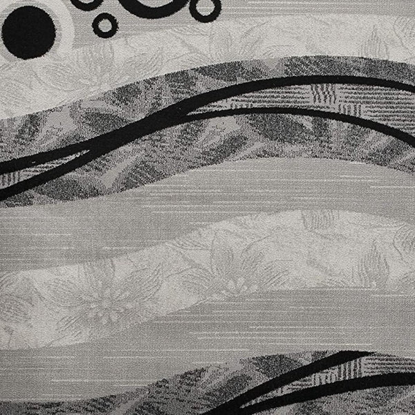 HomeRoots 10' Gray Abstract Runner Rug - Stylish Power-Loomed Design for Hallways, Entryways, and More 4' X 6' 393850