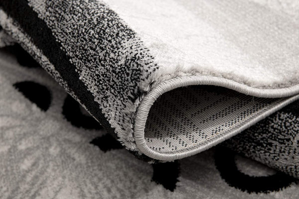 Homeroots 4' X 6' Gray Abstract Power Loom Area Rug  Polypropylene 393850