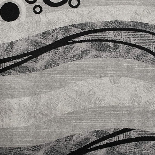 HomeRoots 10' Gray Abstract Runner Rug - Stylish Power-Loomed Design for Hallways, Entryways, and More 5' X 7' 393851