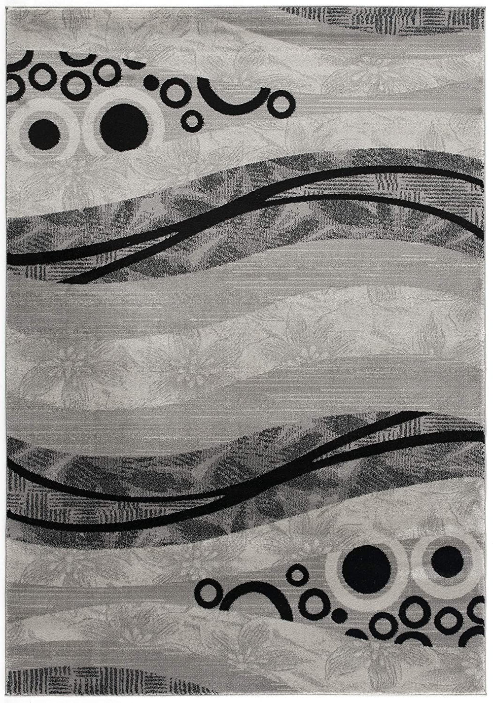 Homeroots 8' X 10' Gray Abstract Dhurrie Area Rug  Polypropylene 393853
