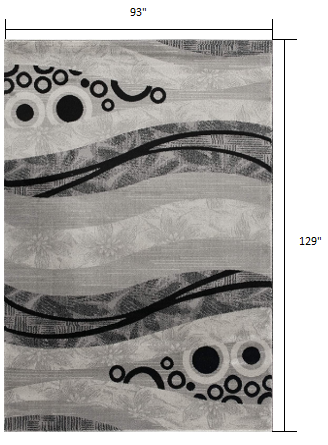 Homeroots 8' X 10' Gray Abstract Dhurrie Area Rug  Polypropylene 393853