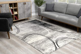 Homeroots 10' Gray Abstract Power Loom Runner Rug  Polypropylene 393854