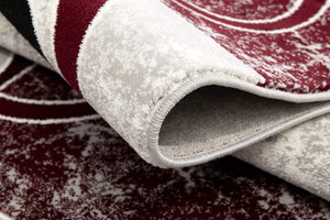 Homeroots 8' X 10' Red Abstract Dhurrie Area Rug  Polypropylene 393888