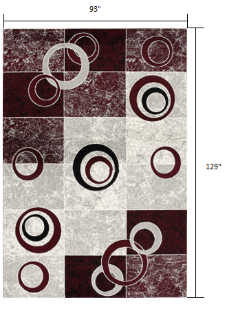 Homeroots 8' X 10' Red Abstract Dhurrie Area Rug  Polypropylene 393888