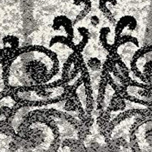 HomeRoots 10' Gray Damask Dhurrie Runner Rug - Elegant Turkish Design for High-Traffic Areas & Transitional Spaces 2' x 15' 393892