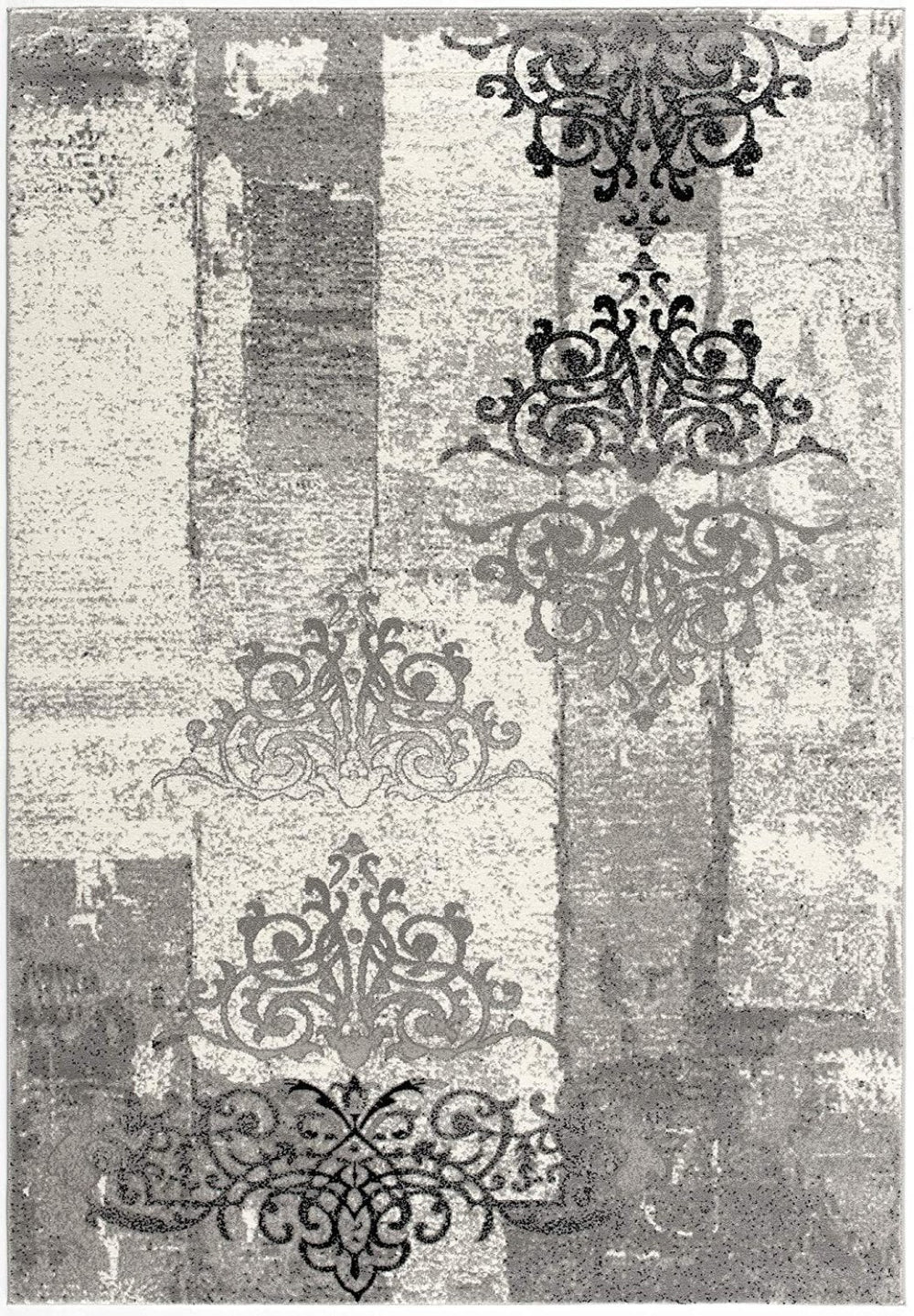 HomeRoots 10' Gray Damask Dhurrie Runner Rug - Elegant Turkish Design for High-Traffic Areas & Transitional Spaces 2' x 15' 393892