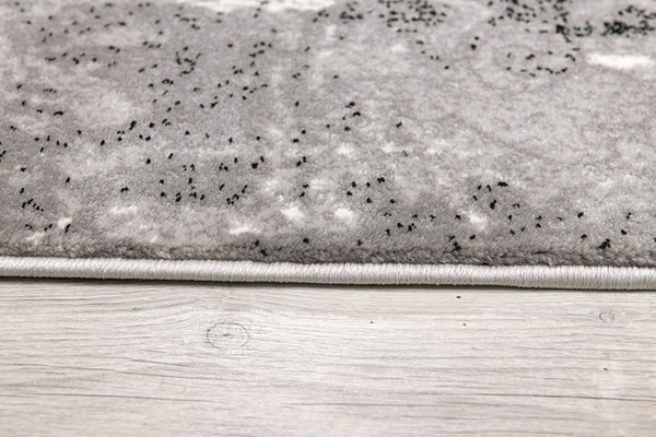 Homeroots 8' X 10' Gray Damask Dhurrie Area Rug  Polypropylene 393902