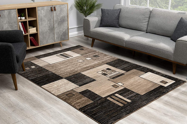 Homeroots 13' Runner Beige Abstract Dhurrie Runner Rug  Polypropylene 393914