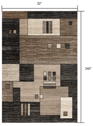 Homeroots 20' Beige Abstract Dhurrie Runner Rug  Polypropylene 393916