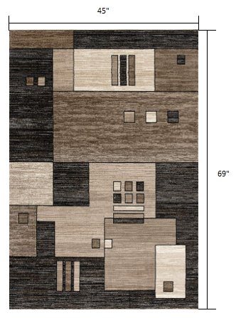 Homeroots 4' X 6' Beige And Brown Geometric Area Rug  Olefin 393920