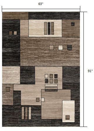 Homeroots 5' X 7' Beige Abstract Dhurrie Area Rug  Polypropylene 393921