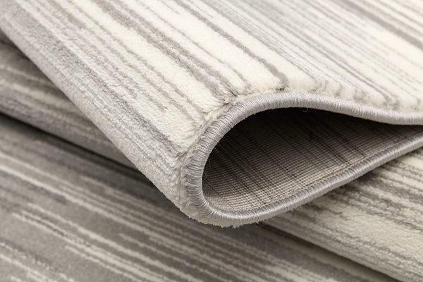 Homeroots 2' X 10' Black Transitional Striped Runner Rug  Olefin 393924