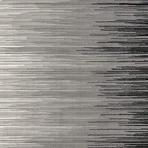 Homeroots 2' X 20' Black Transitional Striped Runner Rug  Olefin 393928