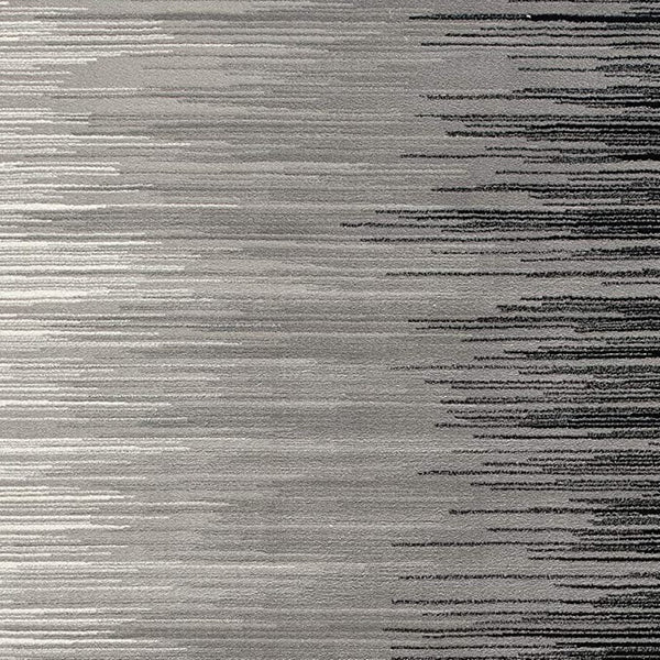 Homeroots 2' X 20' Black Transitional Striped Runner Rug  Olefin 393928