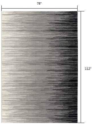 Homeroots 6' X 9' Black Abstract Dhurrie Area Rug  Polypropylene 393936