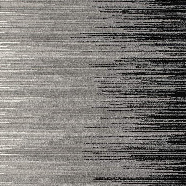 HomeRoots 2' Transitional Striped Runner Rug - Stylish Black, Gray, and White Design for Hallways and Entryways 8' X 10' 393937