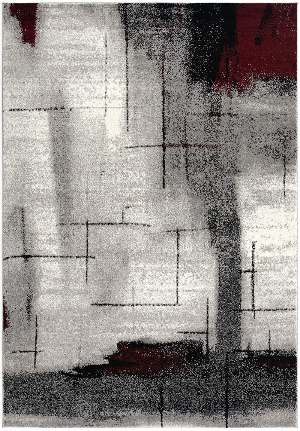 Homeroots 5' X 7' Gray Abstract Dhurrie Area Rug  Polypropylene 393949