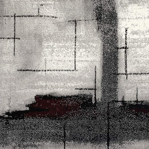 Homeroots 8' X 10' Gray Abstract Dhurrie Area Rug  Polypropylene 393951