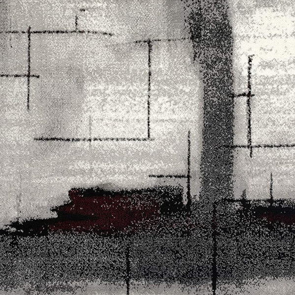 Homeroots 8' X 10' Gray Abstract Dhurrie Area Rug  Polypropylene 393951