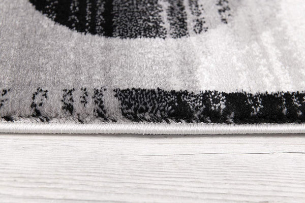 Homeroots 20' Gray Abstract Dhurrie Runner Rug  Polypropylene 393965