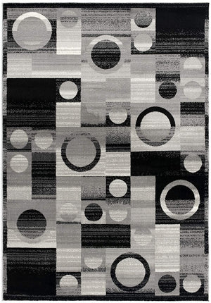 Homeroots 3' X 5' Gray Abstract Power Loom Area Rug  Polypropylene 393966