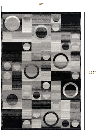 Homeroots 6' X 9' Gray Abstract Dhurrie Area Rug  Polypropylene 393971