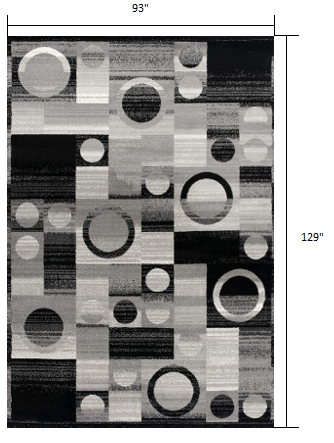 Homeroots 8' X 10' Gray Abstract Dhurrie Area Rug  Polypropylene 393972