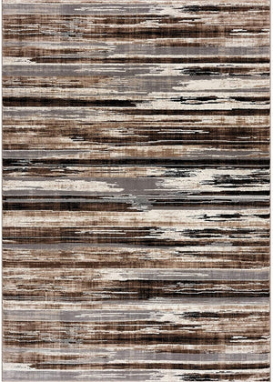 HomeRoots 10' Modern Abstract Runner Rug in Beige, Brown & Gray - Soft, Stylish, and Durable for Hallways 2' x 15' 393977