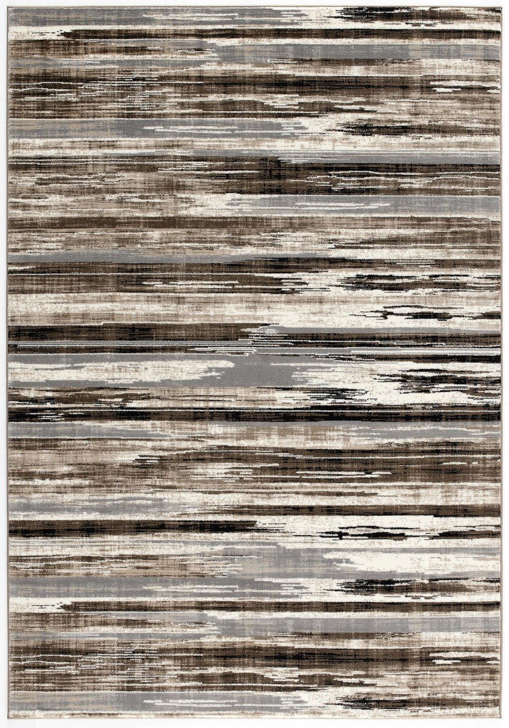 Homeroots 5' X 7' Beige Striped Dhurrie Area Rug  Polypropylene 393993