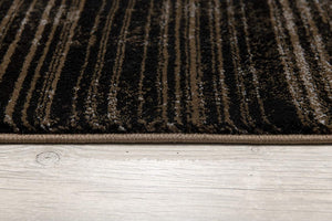 Homeroots 10' Brown Abstract Power Loom Runner Rug  Polypropylene 393996