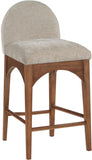 Waldorf Beige Chenille Fabric Stool 393Beige-C Meridian Furniture