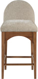 Waldorf Beige Chenille Fabric Stool 393Beige-C Meridian Furniture