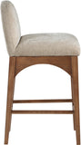 Waldorf Beige Chenille Fabric Stool 393Beige-C Meridian Furniture