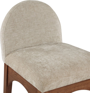 Waldorf Beige Chenille Fabric Stool 393Beige-C Meridian Furniture