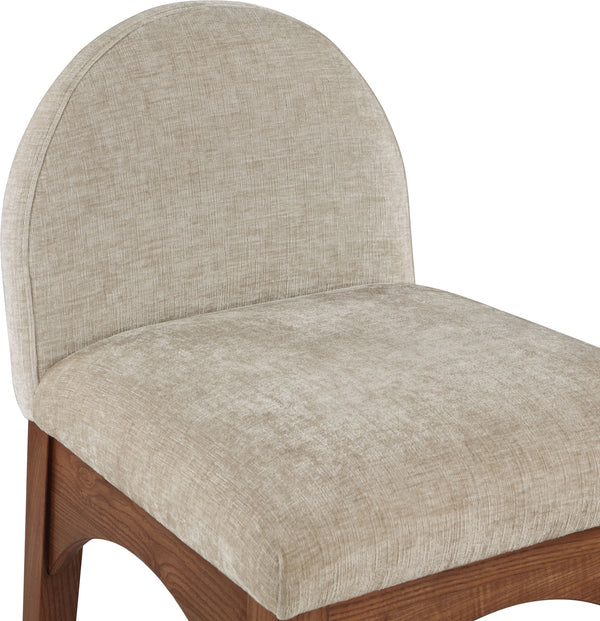 Waldorf Beige Chenille Fabric Stool 393Beige-C Meridian Furniture