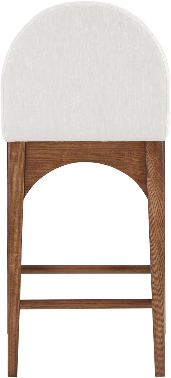 Waldorf Cream Chenille Fabric Stool 393Cream-C Meridian Furniture