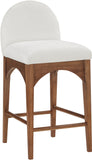 Waldorf Cream Chenille Fabric Stool 393Cream-C Meridian Furniture