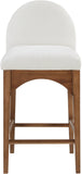 Waldorf Cream Chenille Fabric Stool 393Cream-C Meridian Furniture