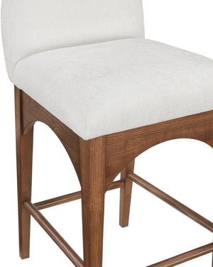 Waldorf Cream Chenille Fabric Stool 393Cream-C Meridian Furniture