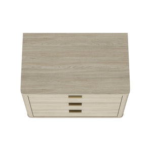 English Elm Evelyn 32" Nightstand In Natural Finish - Modern 3-Drawer Bedside Storage Solution For Any Room B365P398535