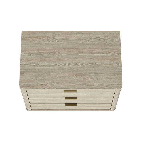 English Elm Evelyn 32" Nightstand In Natural Finish - Modern 3-Drawer Bedside Storage Solution For Any Room B365P398535
