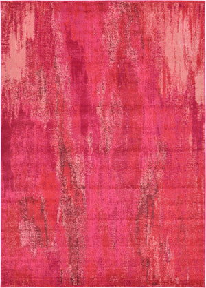 Unique Loom Jardin Lilly Machine Made Abstract Rug Pink, Brown/Burgundy/Ivory/Puce/Purple/Red/Pink/Salmon 8' 0" x 11' 4"