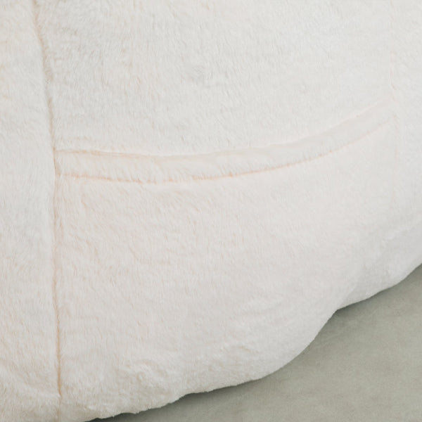 English Elm Bean Bag Chair - Luxurious Faux-Fur Sofa With High-Density Foam For Ultimate Comfort & Style W2200P313805