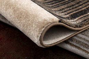 Homeroots 4' X 6' Brown Abstract Power Loom Area Rug  Polypropylene 394013