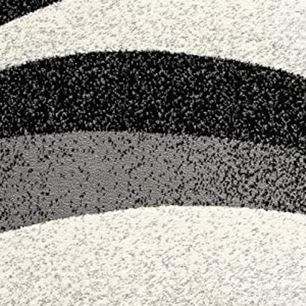 HomeRoots 10' Elegant Black Gray White Marble Effect Power Loom Runner Rug for Stylish Hallways & Spaces 2' x 13' 394040